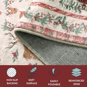 Faux Cashmere <span class=keywords><strong>cucina</strong></span> lavabile bagno <span class=keywords><strong>tappeto</strong></span> Runner morbido decorazioni per le vacanze per ingresso 2x6 ft <span class=keywords><strong>Beige</strong></span> natale Runner <span class=keywords><strong>tappeto</strong></span> - Product Image 6