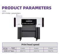Imprimante DTF personnalisée Imprimante DTF 70cm Quatre têtes d'impression I3200 avec secoueur et sécheur Piwder Imprimante DTF A3 de bureau