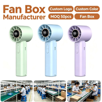 Ventilateur portable sans pales, mini, rechargeable par USB, avec écran LED numérique, en plastique, pour voiture, hôtel, extérieur, voyage, maison