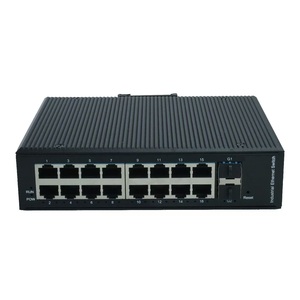 L2 Managed Industrial Fiber Optic <b>Switch</b> 16GE RJ45 2SFP Full Gigabit DIN Rail <b>Network</b> Ethernet <b>Switch</b> - Product Image 1