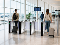 Portillon pivotant OEM personnalisé en acier inoxydable 304 avec lecteur de code QR pour le contrôle d'accès des centres de données