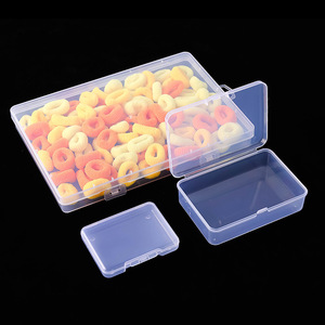 Rectangular Transparent Storage <b>Box</b> PP Plastic Parts <b>Box</b> Jewelry Desktop Organizer Cover Design Solid Color Rectangle Shape - Product Image 2