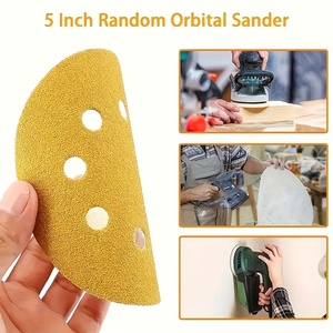 Disco de Lijado de Óxido de Aluminio de Primera Calidad de 5 Pulgadas - Papel de Lija con Respaldo de Velcro Apto para Lijadora Orbital Aleatoria - Product Image 3