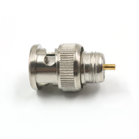 Connecteur BNC étanche BNC-002 mâle droit moulage par injection plaqué or pour câble