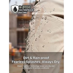 Stretchy Mens <b>Work</b> <b>Pants</b> Waterproof <b>Cargo</b> Relaxed Fit Utility <b>Pants</b> Natural Waist Button Fly Canvas Fabric Outdoor Hiking - Product Image 5