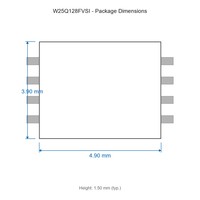W25Q128FVSI 2.7V à 3.6V 128 Mbit 16MB CI fiable pour les télécommunications