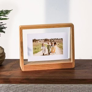 Hình thang khung ảnh bằng gỗ Acrylic hiển thị đứng 6 7 8 inch gỗ sồi Khung ảnh khung ảnh sáng tạo - Product Image 2