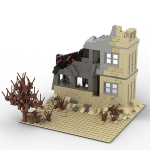 Blocs de construction MOC de petite taille, base dans le désert, forteresse, centre de commandement, ruines, champ de bataille, maison DIY, miniatures, jouets en briques - Product Image 2