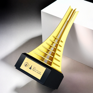 Tùy chỉnh-thực hiện Miễn phí thiết kế kim loại trophies cho ngành công nghiệp xây dựng của công ty giải thưởng xuất sắc nhân viên công ty Quà Tặng CHÀO MỪNG - Product Image 4