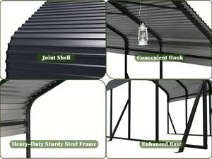 Abri de voiture en aluminium 11x19 pieds le plus populaire, haute qualité, renfort anti-vent, spacieux, idéal pour le stationnement de <span class=keywords><strong>camping</strong></span>-cars et de motorhomes - Product Image 4
