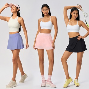 Women's Mini Tennis <strong>Skirt</strong> with Pocket <strong>Shorts</strong> <strong>Underneath</strong> Athletic Workout Cute Golf Pickleball Skorts Trendy Summer Gym Clothes - Product Image 6
