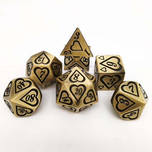<span class=keywords><strong>Prix</strong></span> de gros usine – Nouveau jeu de dés polyédriques D&D 7 pièces en alliage de zinc avec étui métallique pour le jeu Dungeons and Dragons - Product Image 1