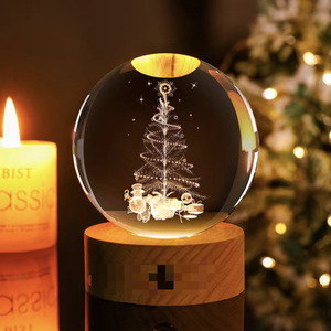 Honor of Crystal Série de la planète du père Noël personnalisée de haute qualité pour la décoration de table de cadeau d'affaires - Product Image 6