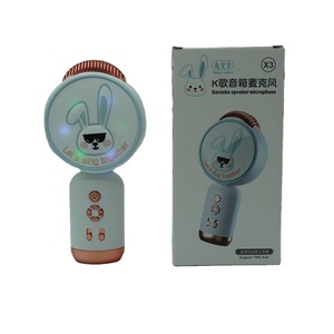 Audio Integrated Singing Machine Wholesale Gift Cute Kids Portable LED Rabbit handheld Microphone - Product Image 6