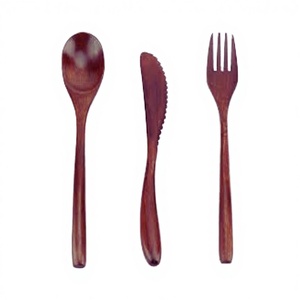 Wooden Portable Adult pick any design Salad Spoon Fork Combination Country Design Long-Handle Kitchen Tableware Giveaways - Product Image 3