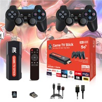 Console de jeu portable X2 PLUS avec manette sans fil 2.4G, 4K, 30001-40000 jeux, extension 64 Go/256 Go, multijoueur, noir, universelle