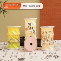 2025 nouveau Mini LED lumière lampes de Table pliant papier rotatif lumière réfrigérateur aimants pour entreprise cadeaux promotionnels LED décoration