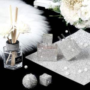 ブリンブリンクリスタルラインストーンシートステッカー自己接着グリッターラインストーングリッタージェムシート自動車工芸装飾用 - Product Image 4