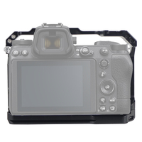 Cage de protection pour appareil photo Z6II Z7II en alliage d'aluminium avec montures à vis 3/8 et 1/4 pour Nikon Z5 Z6 Z6II Z7II, avec griffe porte-accessoire pour support de trépied Arca-Swiss