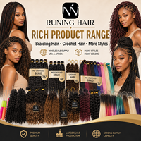 Extensiones de Cabello Sintético para Crochet, Estilo Gypsy Locs, 18 Pulgadas, 24 Mechones, Rizadas