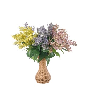 Branche de fleurs artificielles CallaFloral rose, jaune, violette, en plastique, décoration intérieure, bouquet de mariage - Product Image 5