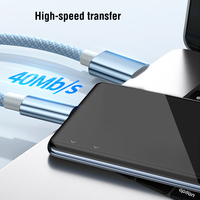 Câble de charge rapide USB-C vers USB-C 60W, transfert de données Type-C 3A pour iPhone 15 16 17, câble tressé coloré en nylon de 1M avec coque en aluminium