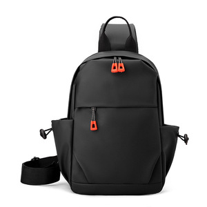 Men's Chest Bag Lightweight Outdoor Sports Shoulder Backpack With Usb Charging Port Everyday Use Solid Color Breathable Durable - Product Image 5