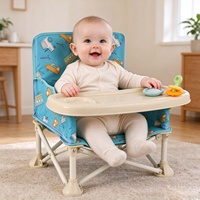 Chaise haute portable et pliable pour bébé, siège de repas de voyage, chaise de camping en plastique pour l'alimentation, sécurisée, 0-12 mois