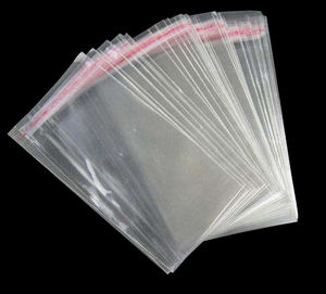 Tas Opp berperekat poli plastik bening dapat ditutup kembali 18mm 40 mikron transparan kecil kustom untuk makanan permen - Product Image 1