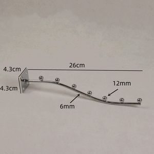 Crochets d'affichage industriels muraux en métal chromé avec un diamètre de fil de 6 mm - Product Image 3