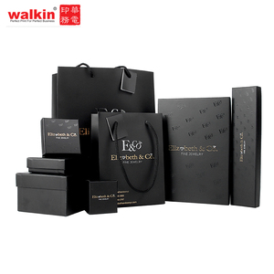 WALKIN Custom Logo Organizer Luxury Gift Velvet White Magnetic Jewelry Travel Packaging Ring Paper Box Jewelry Boxes