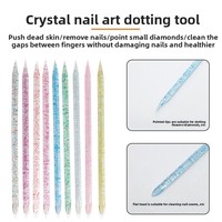 Lot de 100 applicateurs de strass à double extrémité pour nail art avec manche en cristal – Vente en gros