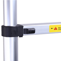 Échelle télescopique pliable en alliage d'aluminium à 9 niveaux, capacité de charge de 150 kg, avec un design moderne