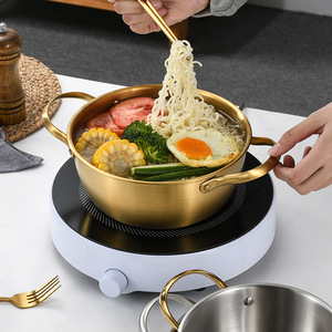 Pentola di cottura in acciaio inossidabile addensata all'ingrosso doppio orecchio Design stufa a <span class=keywords><strong>induzione</strong></span> compatibile per uso domestico-pentola di agnello coreano - Product Image 4