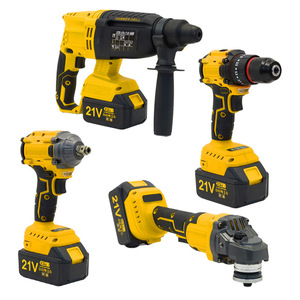 21V Wiederaufladbarer Lithium-Akku Multifunktions-Kombiset Elektrischer Hammer Handbohrer Winkelschleifer 125 Doppelfunktions-Schraubenschlüssel - Product Image 3