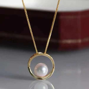 Ensemble de bijoux en argent 925 avec pendentif en forme de bague vide pour perles DIY, style tendance, argent 9232, collier - Product Image 1