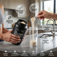 Poudre de boisson protéinée Halal de qualité supérieure, directement de l'usine, saveur vanille, pour un style de vie actif, stimulant énergétique pour adultes et soutien articulaire