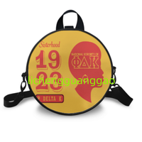 Sac rond en PU pour femme de la sororité Gamma Phi Delta, sac de shopping réutilisable en tissu, sac de week-end de haute qualité