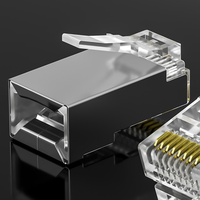 Connecteur Réseau Rapide RJ45 Mâle 8P8C Cat5e et Cat6 Blindé en Cuivre Pur Haute Qualité Meilleure Marque