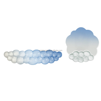 Tapis de souris ergonomique en gel avec repose-poignet en mousse à mémoire de forme, motif nuage dégradé, antidérapant, pour bureau, PC et ordinateur portable