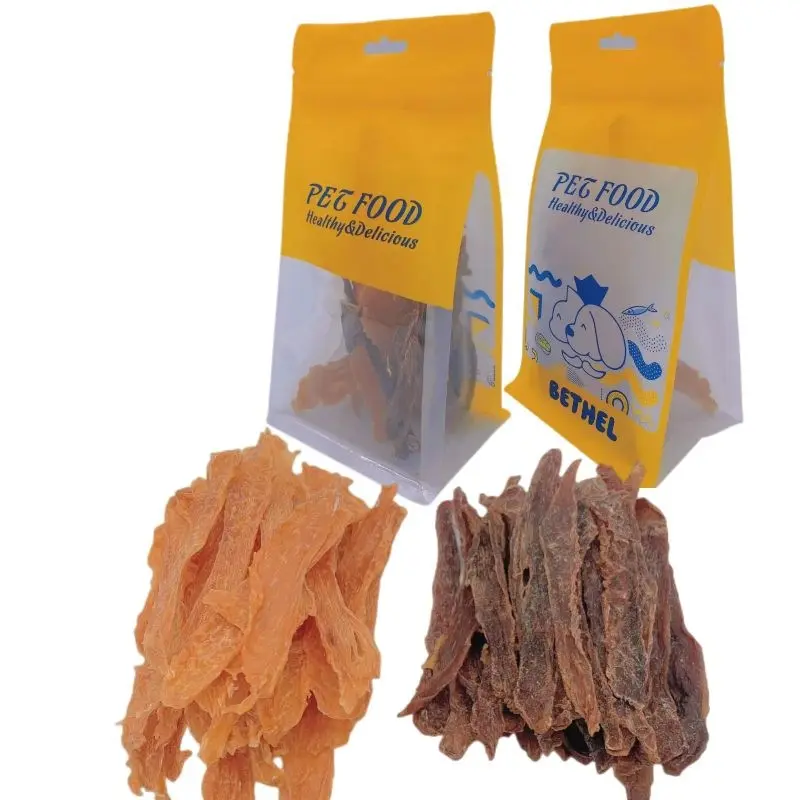 Snacks de pollo Natural para mascotas, producto original Jerky, con pecho de pato