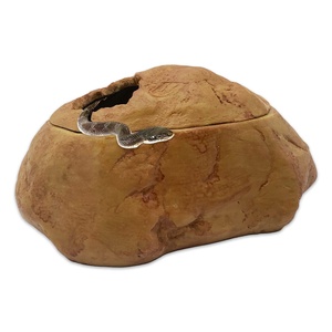 Peau de serpent et cavités, cachette de reptiles en résine <span class=keywords><strong>Gecko</strong></span> abri humide en forme de roche accessoires de réservoir de <span class=keywords><strong>lézard</strong></span> pour serpent de maïs serpent <span class=keywords><strong>vert</strong></span> - Product Image 1