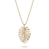 Collier pendentif plante Monstera, bijoux hawaïens, plante native d'Hawaï, vie marine, Maui, bijoux tribaux polynésiens
