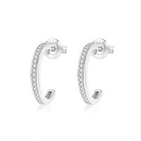 Boucles d'oreilles créoles minimalistes en argent 925 pour femmes