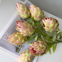 Künstliche Königliche Protea-Blume Großhandel Artischocken-Lilie Ananasblüten-Kopf Cynaroides Dekorative Blume