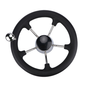 Volante para barco de acero inoxidable con agarre de espuma, accesorio marino para reemplazo en yates - Product Image 1