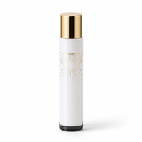 Flacon de parfum vide, vaporisateur de voyage 35 ml, atomiseur rechargeable fin, bouchon en métal doré, flacon de parfum portable blanc, vente en gros personnalisée