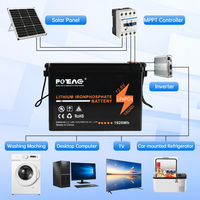 Batterie LiFePO4 150Ah 12.8V 1920W étanche IP67, remplacement pour batteries au plomb 12V de camping-car et maison, installation directe, 4000 cycles, garantie 3 ans