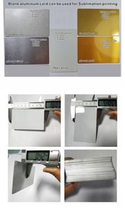 Feuilles d'aluminium vierges pour cartes de visite 0,22 mm, gravure laser, sublimation, impression par transfert thermique - Product Image 2