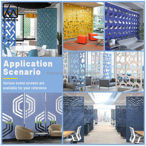 KINGMAN Panneau d'absorption acoustique moderne en polyester 100% Réduction <span class=keywords><strong>du</strong></span> <span class=keywords><strong>bruit</strong></span> Partition de l'espace de bureau Applications extérieures - Product Image 4
